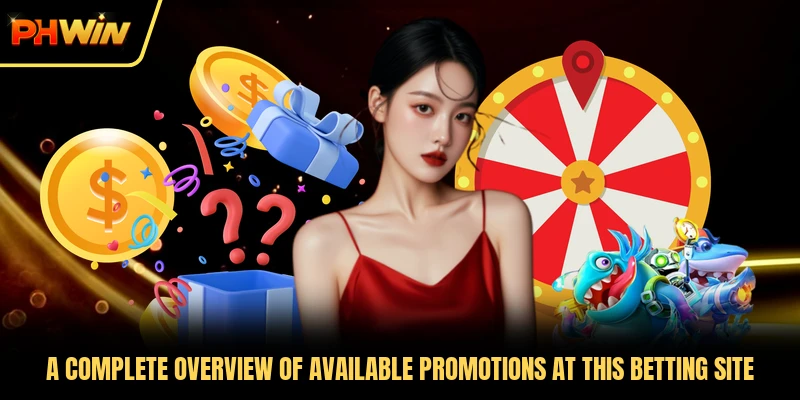 A complete overview of available promotions at this betting site