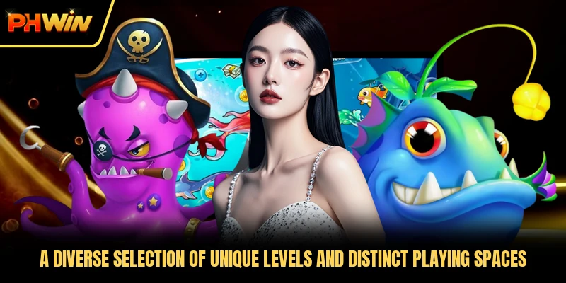 A diverse selection of unique levels and distinct playing spaces