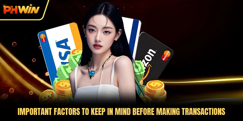 Important factors to keep in mind before making transactions