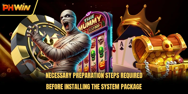 Necessary preparation steps required before installing the system package 