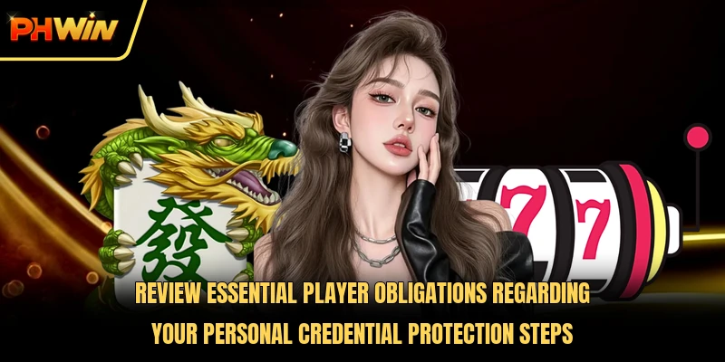 Review essential player obligations regarding your personal credential protection steps 