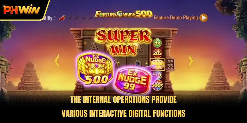 The internal operations provide various interactive digital functions